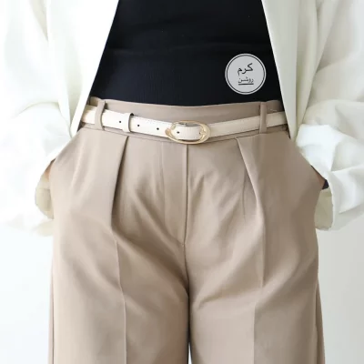 کمربند چرمی مات زنانه مدل be7033