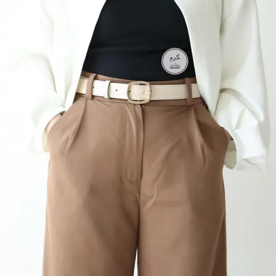 کمربند چرمی مات زنانه مدلbe7030