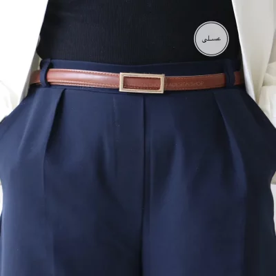 کمربند چرمی مات زنانه مدلbe7029