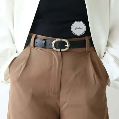 کمربند چرمی مات زنانه مدلbe7034