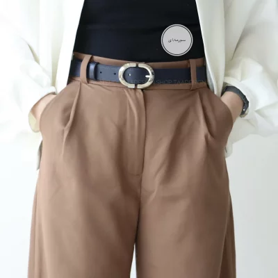 کمربند چرمی مات زنانه مدلbe7034