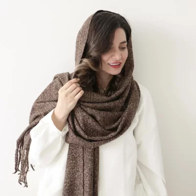 بیگ اسکارف برفکی مدل نخل