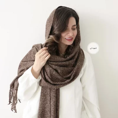 بیگ اسکارف برفکی مدل نخل