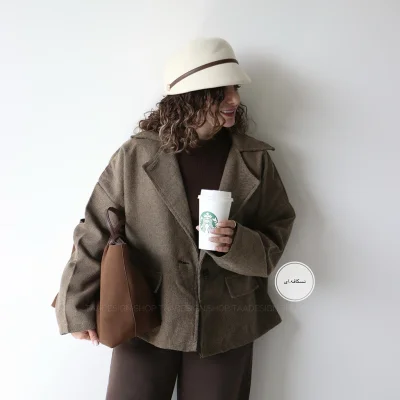 کت پشمی  مدل هات چاکلت