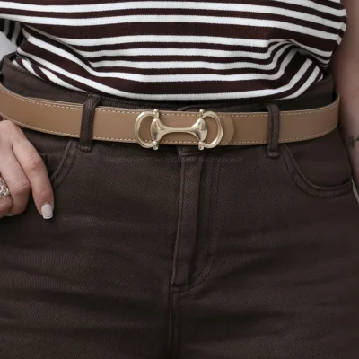 کمربند چرمی مات زنانه مدل be7035