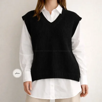 وست زنانه بافت مدل لانگو