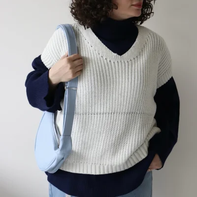 وست زنانه بافت مدل لانگو