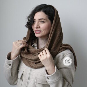 شال حصیری راه راه  مدل بابونه