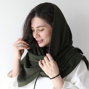 شال پلیسه لمه دوزی مدل 7418250