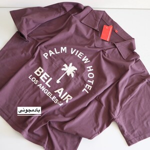 تیشرت یقه‌دار لانگ  Bel Air کد 6087