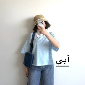 تیشرت یقه دار باکسی کد 6076