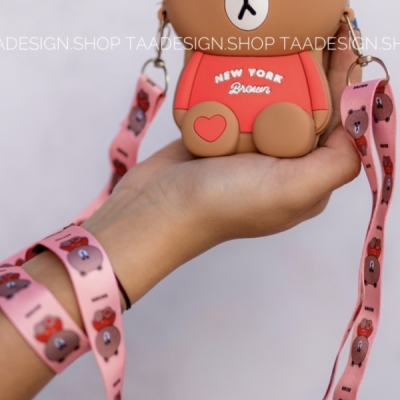 کیف سیلیکونی خرس قهوه ای کد SB103