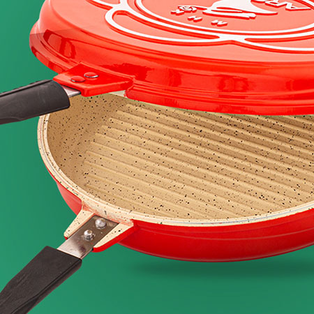 تابه دو طرفه رژیمی عروس مدل گرد