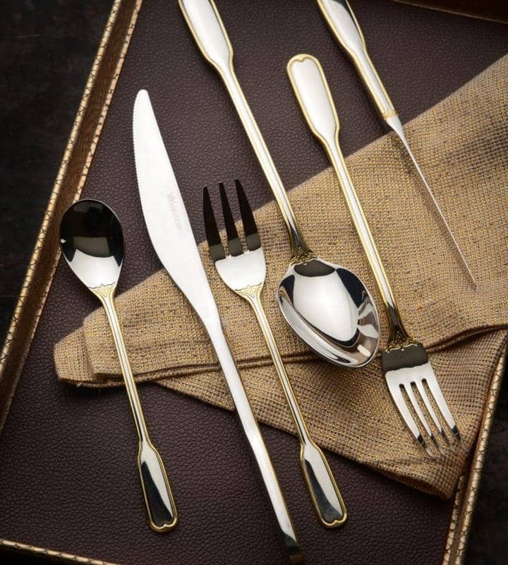 سرویس قاشق و چنگال وارندورف  175 پارچه - 511 طلایی