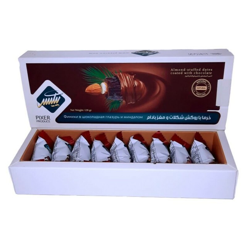 شکلات خرمایی با مغز بادام پیکسر (120 گرم)
