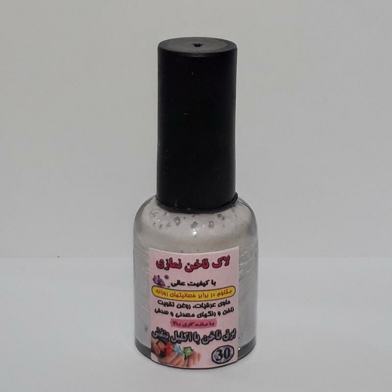 لاک نمازی نیکا (برق ناخن با اکلیل بنفش کد 30)