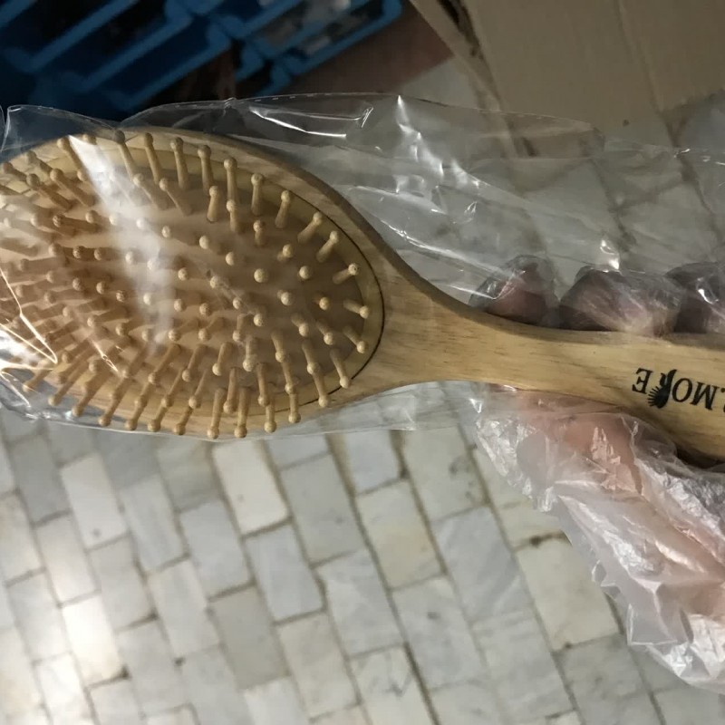 برس تمام چوب بزرگ بیضی دندانه تیز دکتر مور (بدون جعبه)