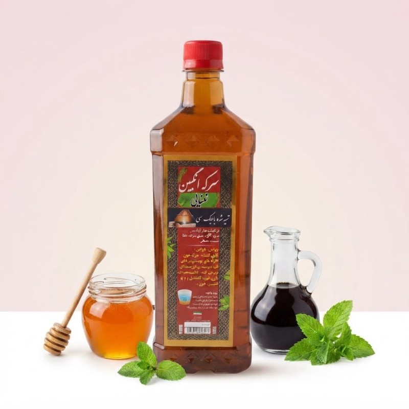 سرکه انگبین نعنایی طهور ۸۰۰ گرمی تهیه شده در دیگ مسی