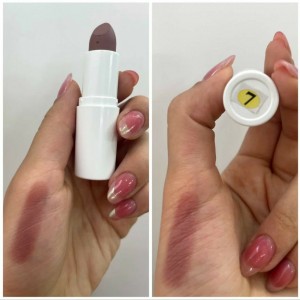 پک رژلب کد 7 و لاک کد 8 نیکا (ست کالباسی تیره)