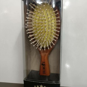 برس چوبی دندانه گرد قهوه ای دکتر مور (با جعبه)