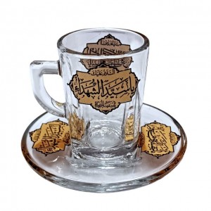 سرویس استکان دسته دار و نعلبکی ربعی نورهان (طرح ضیافت)