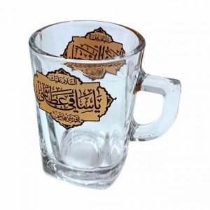 سرویس استکان دسته دار و نعلبکی ربعی نورهان (طرح ضیافت)