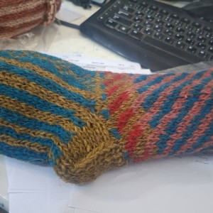 جوراب پشمی گوسفندی قهوه ای