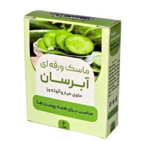 ماسک ورقه ای خیار و آلوئه ورا رضوان