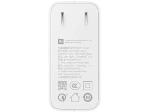 شارژر دیواری یو اس بی 120 وات همراه با کابل شارژ تایپ‌سی شیائومی Xiaomi Mi MDY-12-ED USB Fast Charger Adapter Type-C Cable