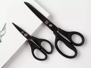 مجموعه قیچی کاغذ 2 عددی شیائومی Heat-Plated Titanium Stationery Scissors Combination HU0030