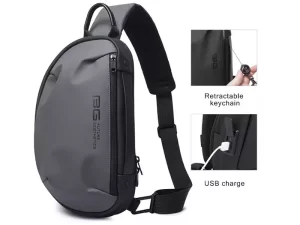 کوله تک بند یو اس بی دار ضد آب بنج Bange BG-7306 Crossbody Chest Bag with USB Port