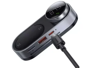 گیرنده بلوتوثی خودرو بیسوس Baseus Solar Car FM Bluetooth Transmitter CDMP000001