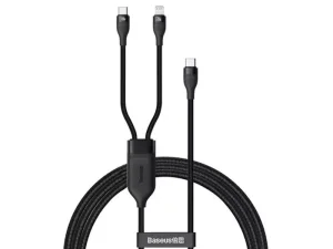 کابل دو سر Type C به Type C و لایتنینگ فست شارژ Baseus 100W Fast charging Data Cable CA1T2-F01