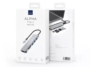 هاب تایپ سی 7 پورت مک بوک فلزی ویوو WiWU Type C Usb C Adapter 7 in 1 For Macbook Alpha 731 HC