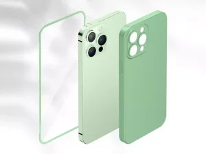 قاب و گلس 360 درجه آیفون 13 پرو مکس گرین Green iphone 13 Pro Max 360 Carsaca Plus Screen &amp; Case