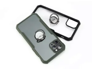 قاب محافظ حلقه دار آیفون 12 و 12 پرو گرین Green Stylishly Tough iphone 12/12 Pro Shockproof Finger Ring Case