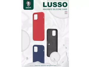 قاب محافظ سیلیکونی مگنتی آیفون گرین Green Lusso MagSafe 360 Silicone Case iPhone 12 Pro Max