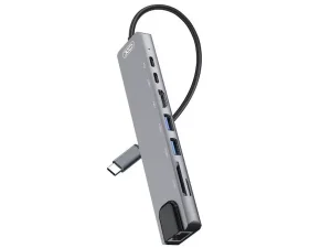 هاب تایپ سی 8 پورت ایکس او XO HUB003 USB-C Adapter 8 in 1 Type C input 80-0592