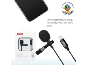 میکروفون لایتنینگ ایکس‌او XO Lavalier Microphone 2m MKF-03