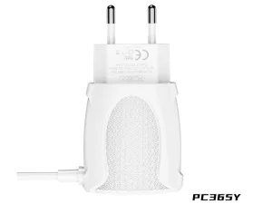 شارژر دیواری یواس‌بی با کابل لایتنینگ باوین BAVIN PC365Y 2.4A Dual USB Adapter Charger