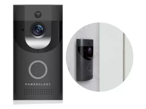 زنگ درب تصویری هوشمند پاورولوژی Powerology Smart Video Doorbell PSVDBBK