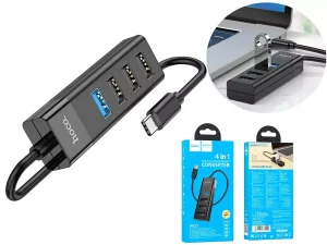 هاب تایپ سی 4 پورت هوکو HOCO HB25 4 Port USB HUB TYPE-C to USB 3.0