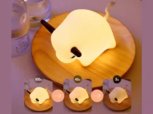 چراغ خواب رومیزی فانتزی شارژی کودکانه new cow sleeping lamp led soft light at night