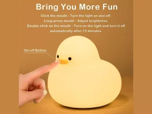 چراغ خواب فانتزی رومیزی قابل شارژ Tuantuan minimalist cute duck cartoon bedroom lamp