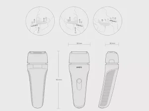 ریش تراش 4 تیغه شیائومی Xiaomi Mijia Smate 4-blade Electric Razor for dry and wet shave ST-W482