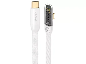 کابل گیمینگ سوپر فست شارژ تایپ سی به لایتنینگ 100 وات 1.2 متری یوسامز USAMS Type-C fast charging cable with Lightning US-SJ583