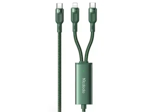 کابل شارژ سریع دو سر تایپ‌سی به لایتنینگ و تایپ‎سی 1.2 متری مک‌دودو MCDODO 2 in 1 Fast Charging Data Cabl CA-8780