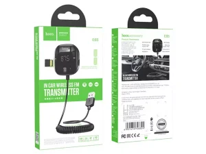 گیرنده خودرو بلوتوث هوکو HOCO E65 Unity car BT FM transmitter FM connection car FM