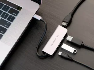 هاب تایپ سی 4 در 1 پاورولوژی Powerology 4 in 1 USB-C Hub P4CHBGY