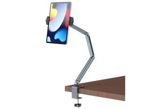 هولدر گوشی موبایل و تبلت گیره‌ای بازوبلند قابل اتصال به میز و تخت Desk Long Arm Lazy Clip Bracket Adjustable Bed Tablet Phone Holder P76